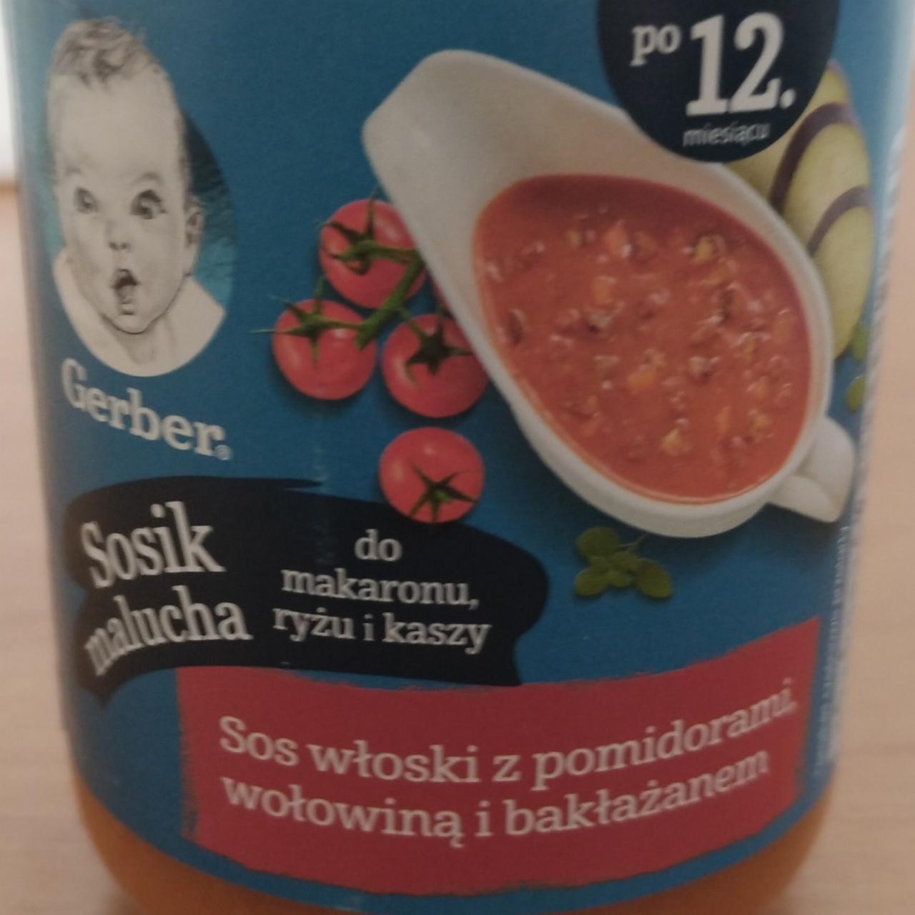 Zdjęcia - Gerber Sos włoski z pomidorami wołowiną i bakłażanem dla dzieci po 12. miesiącu 190 g