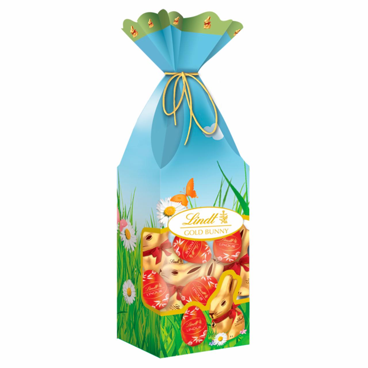 Zdjęcia - Lindt Gold Bunny Zajączki i jajeczka z mlecznej czekolady z nadzieniem 83,6 g
