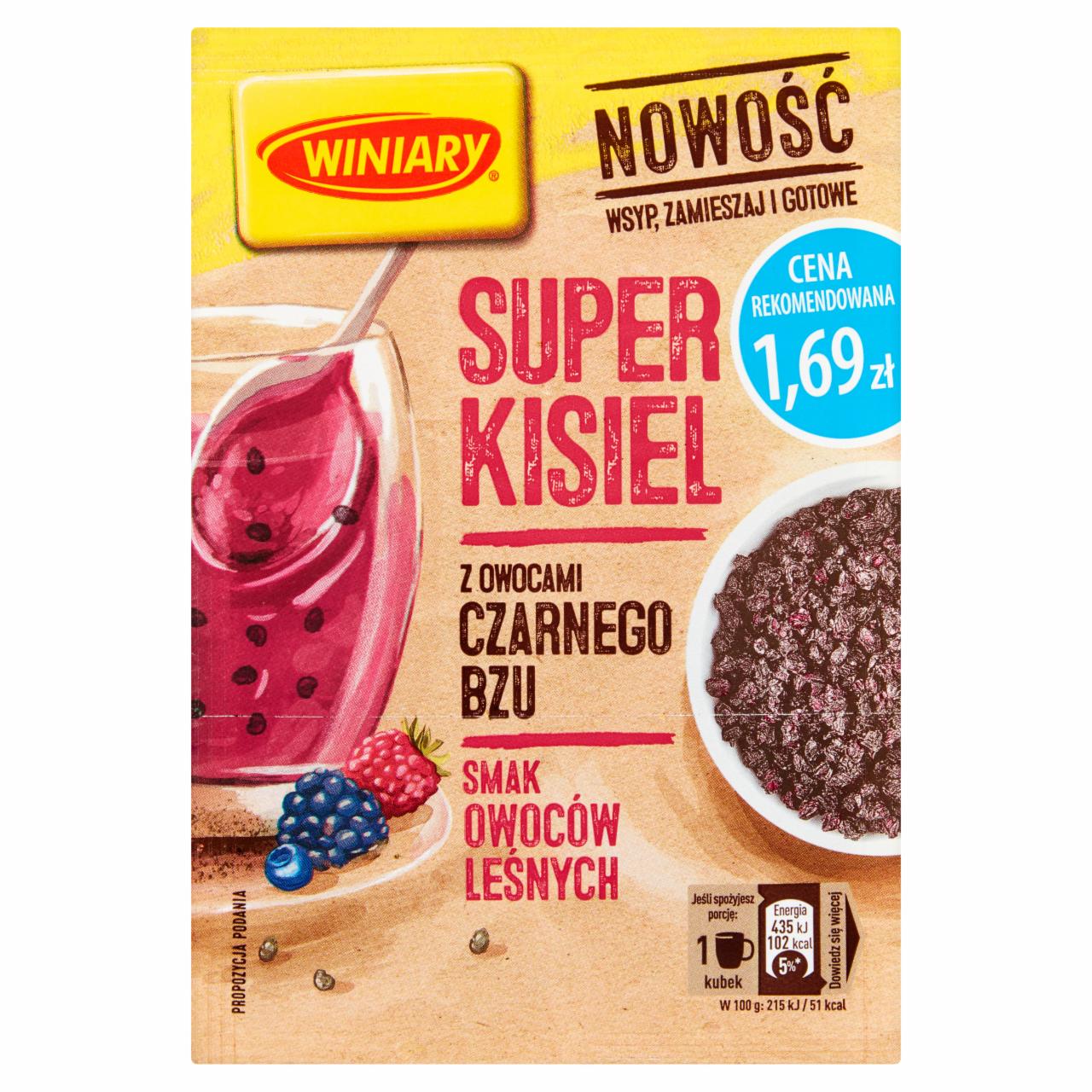 Zdjęcia - Winiary Super kisiel smak owoców leśnych z owocami czarnego bzu 27 g