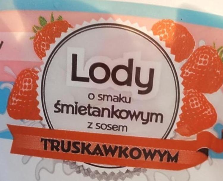 Zdjęcia - Lody o smaku śmietankowym z sosem truskawkowym B&G