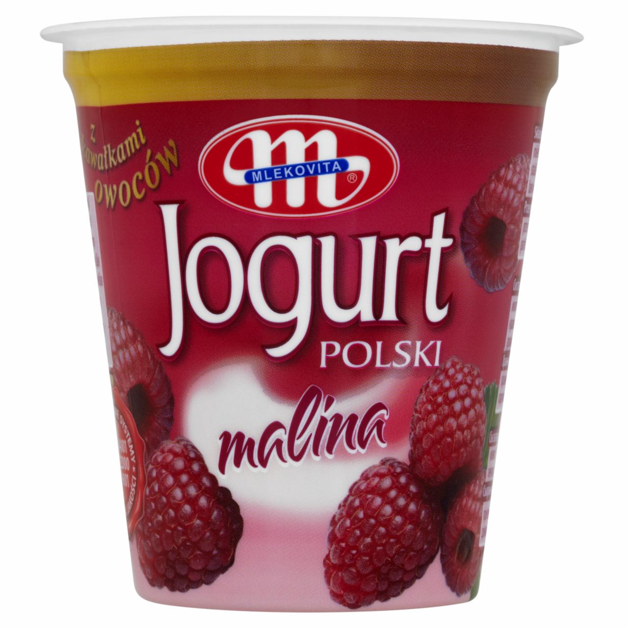 Zdjęcia - Mlekovita Jogurt Polski malina 150 g