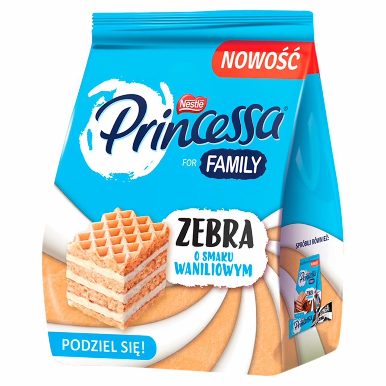 Zdjęcia - Princessa Zebra Wafelki przekładane kremem o smaku waniliowym 150 g