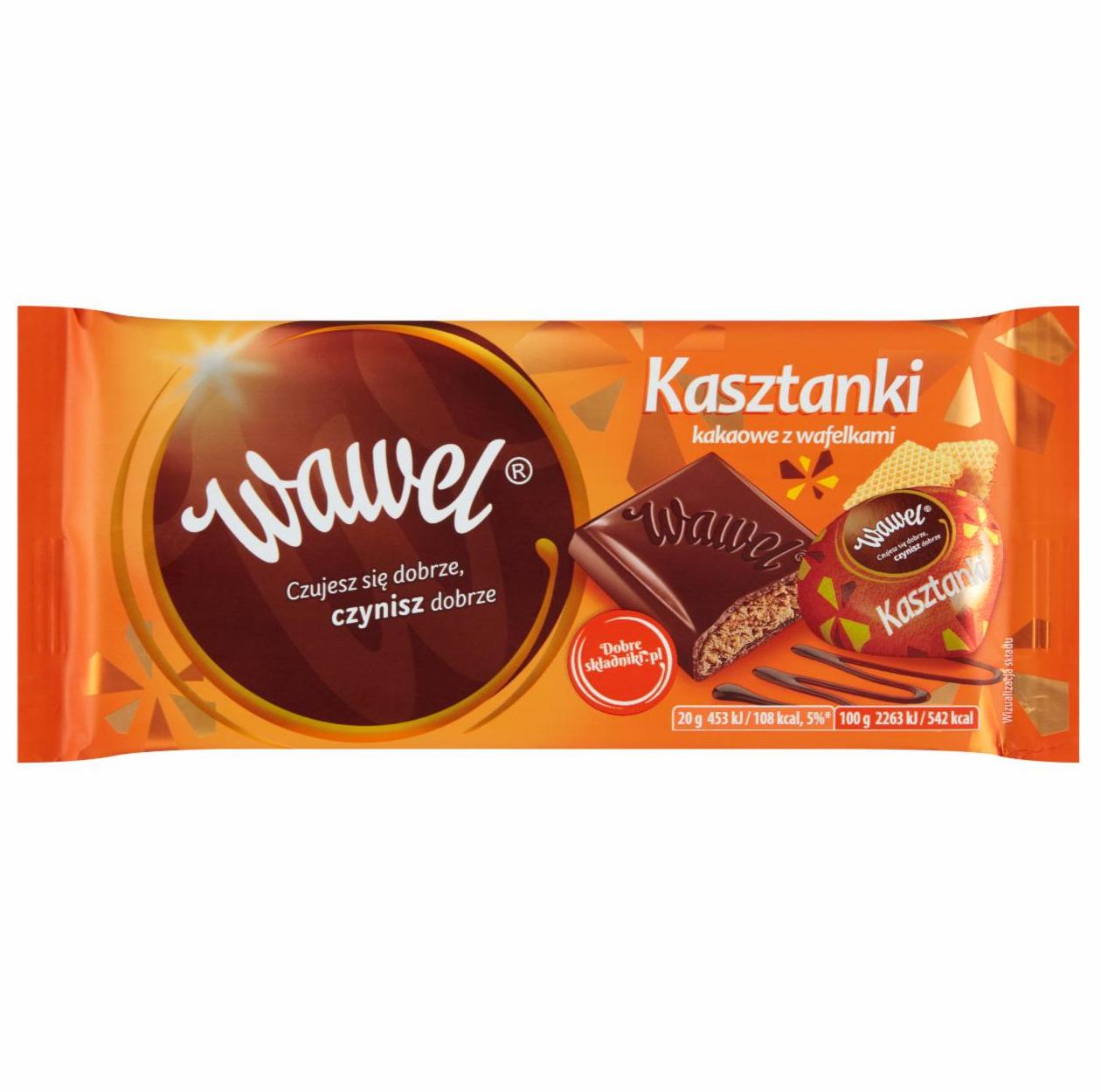 Zdjęcia - Wawel Kasztanki kakaowe z wafelkami Czekolada nadziewana 100 g