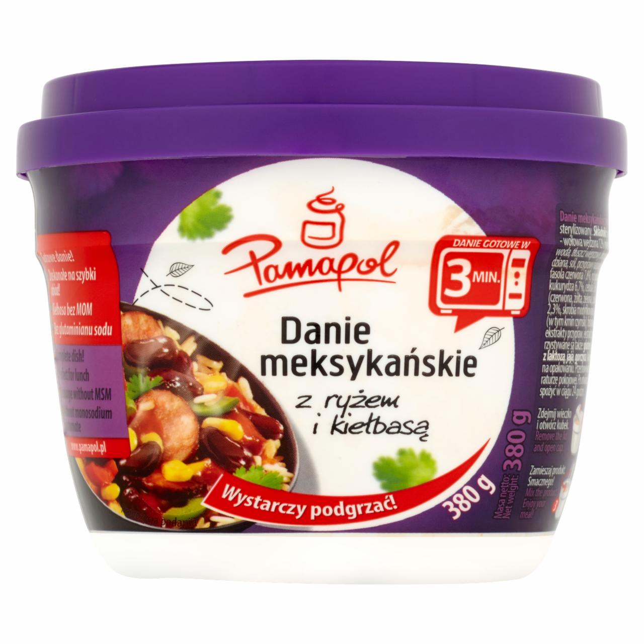 Zdjęcia - Pamapol Danie meksykańskie z ryżem i kiełbasą 380 g