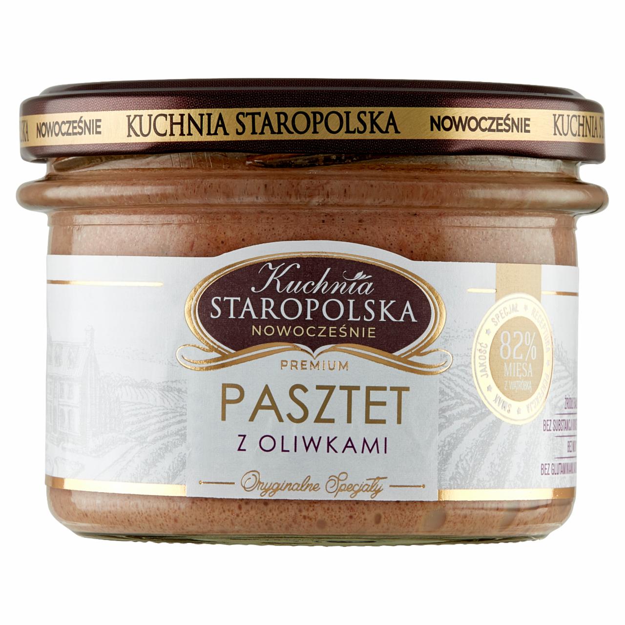 Zdjęcia - Kuchnia Staropolska Premium Pasztet z oliwkami 160 g
