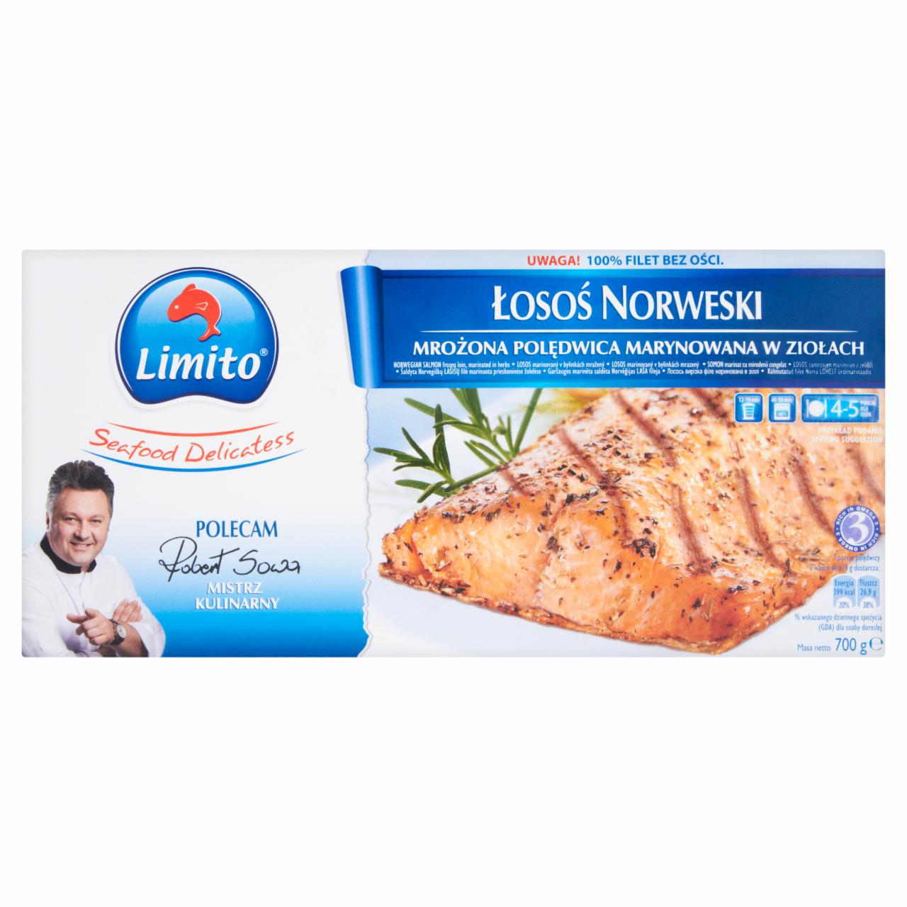 Zdjęcia - Limito Łosoś norweski mrożona polędwica marynowana w ziołach 700 g