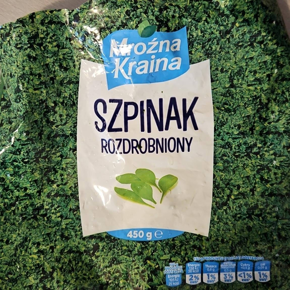 Zdjęcia - Szpinak rozdrobniony porcjowany Mroźna Kraina