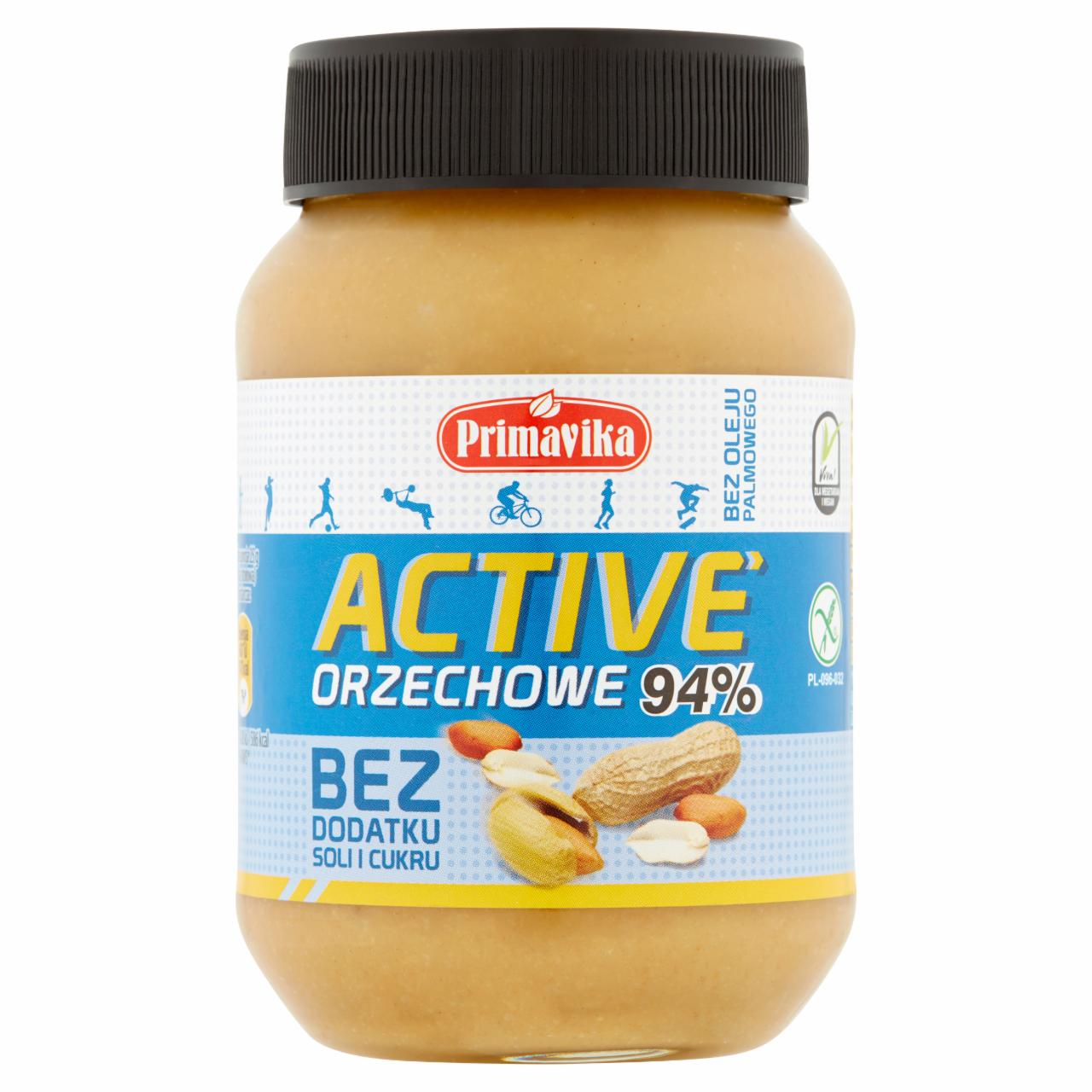 Zdjęcia - Primavika Active Pasta orzechowa bez dodatku soli i cukru 470 g