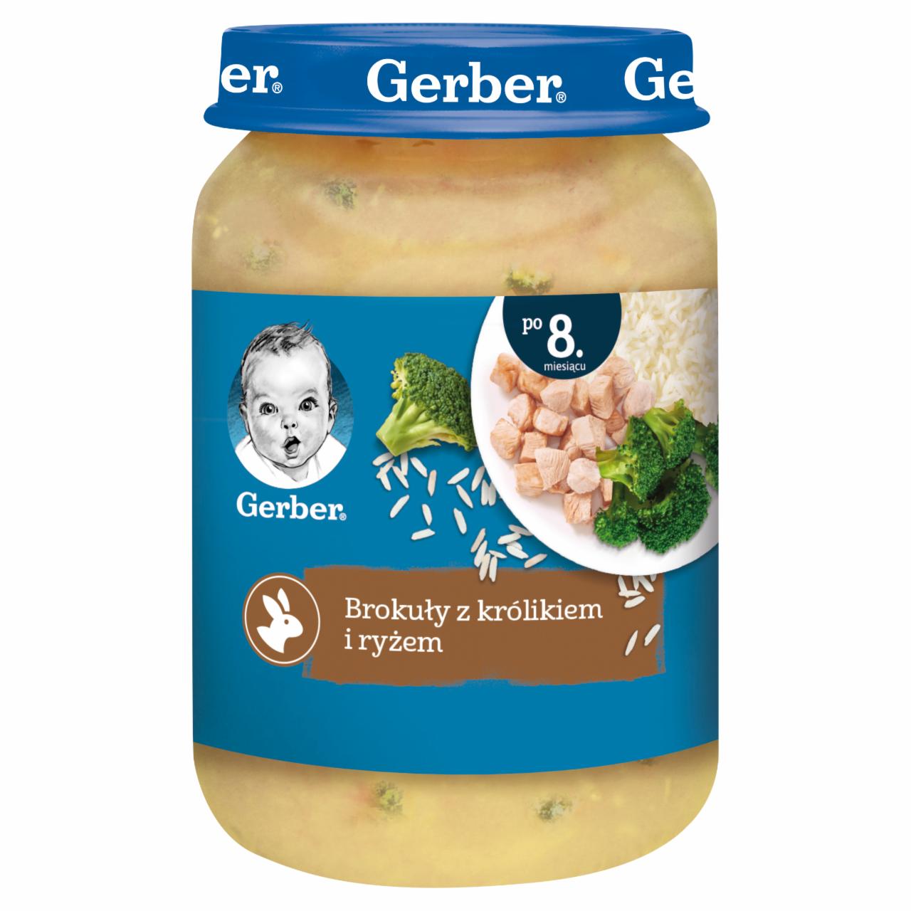 Zdjęcia - Gerber Brokuły z królikiem i ryżem dla niemowląt po 8. miesiącu 190 g