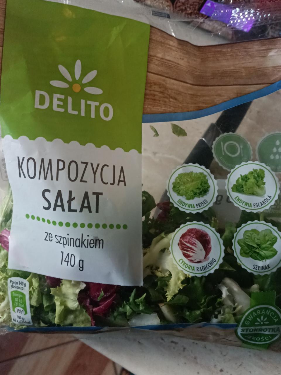 Zdjęcia - kompozycja sałat ze szpinakiem delito