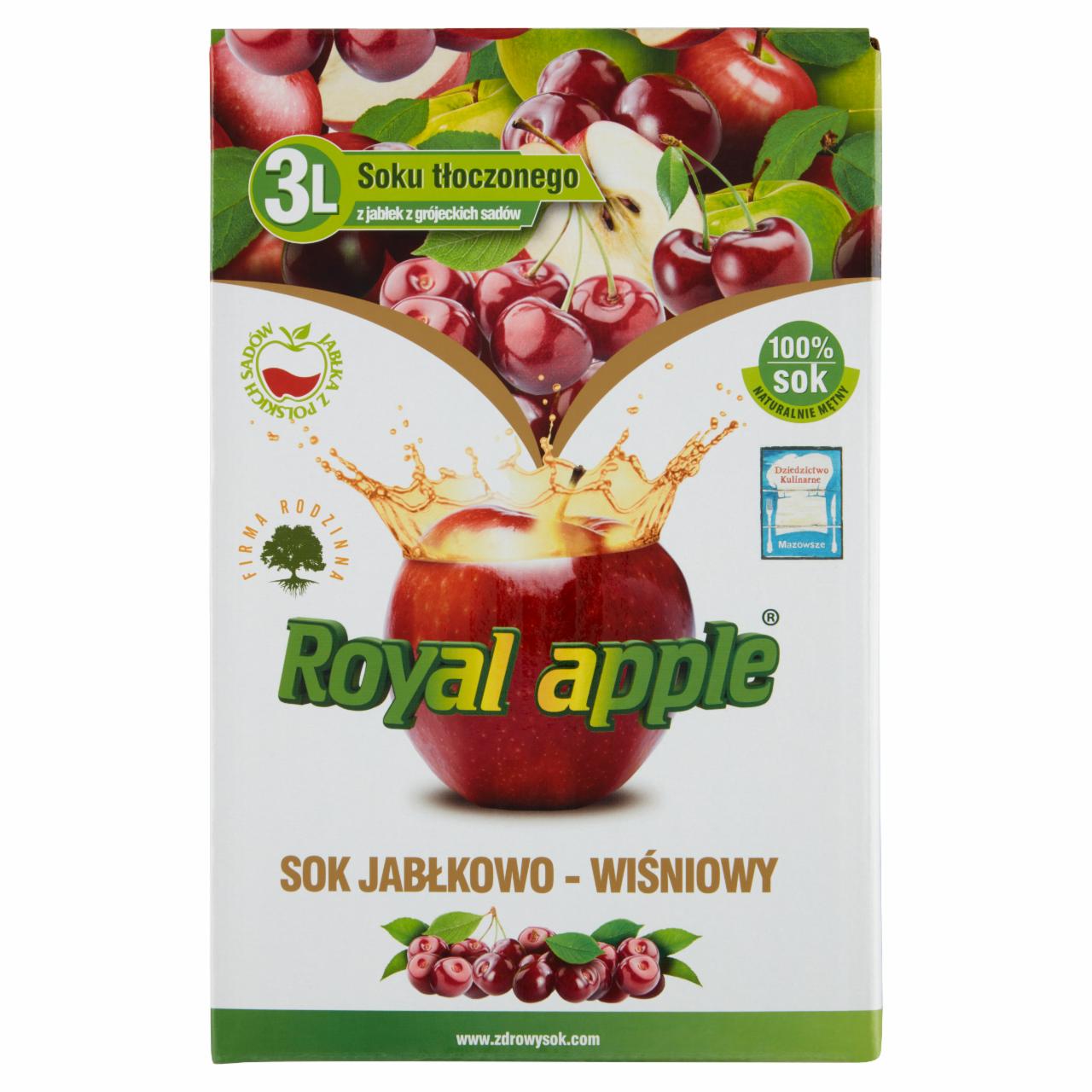 Zdjęcia - Royal apple Sok jabłkowo-wiśniowy 3 l