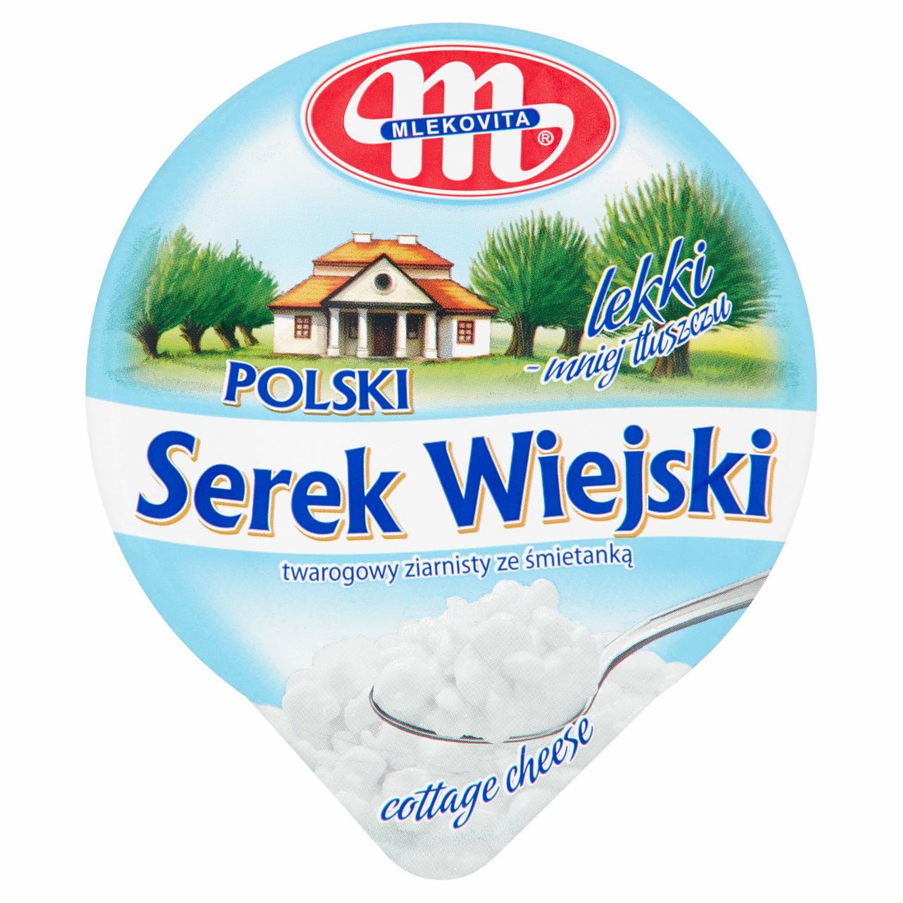 Zdjęcia - Polski Wiejski lekki Serek twarogowy ziarnisty ze śmietanką 150 g Mlekovita