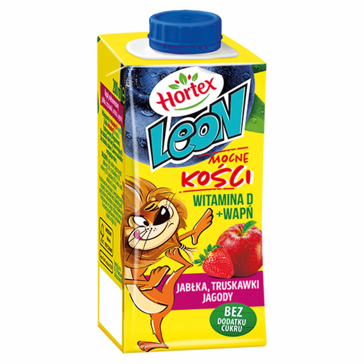 Zdjęcia - Hortex Leon i Przyjaciele Napój wieloowocowy jabłka truskawki aronia jagody 200 ml