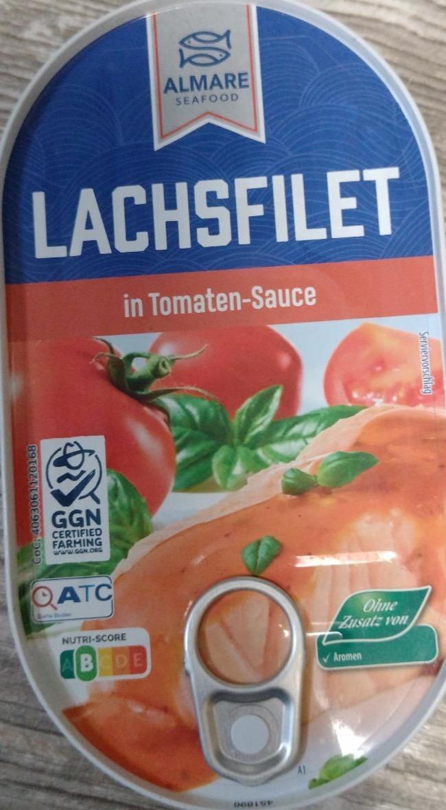 Zdjęcia - Lachsfilet in Tomaten-Sauce Almare seafood