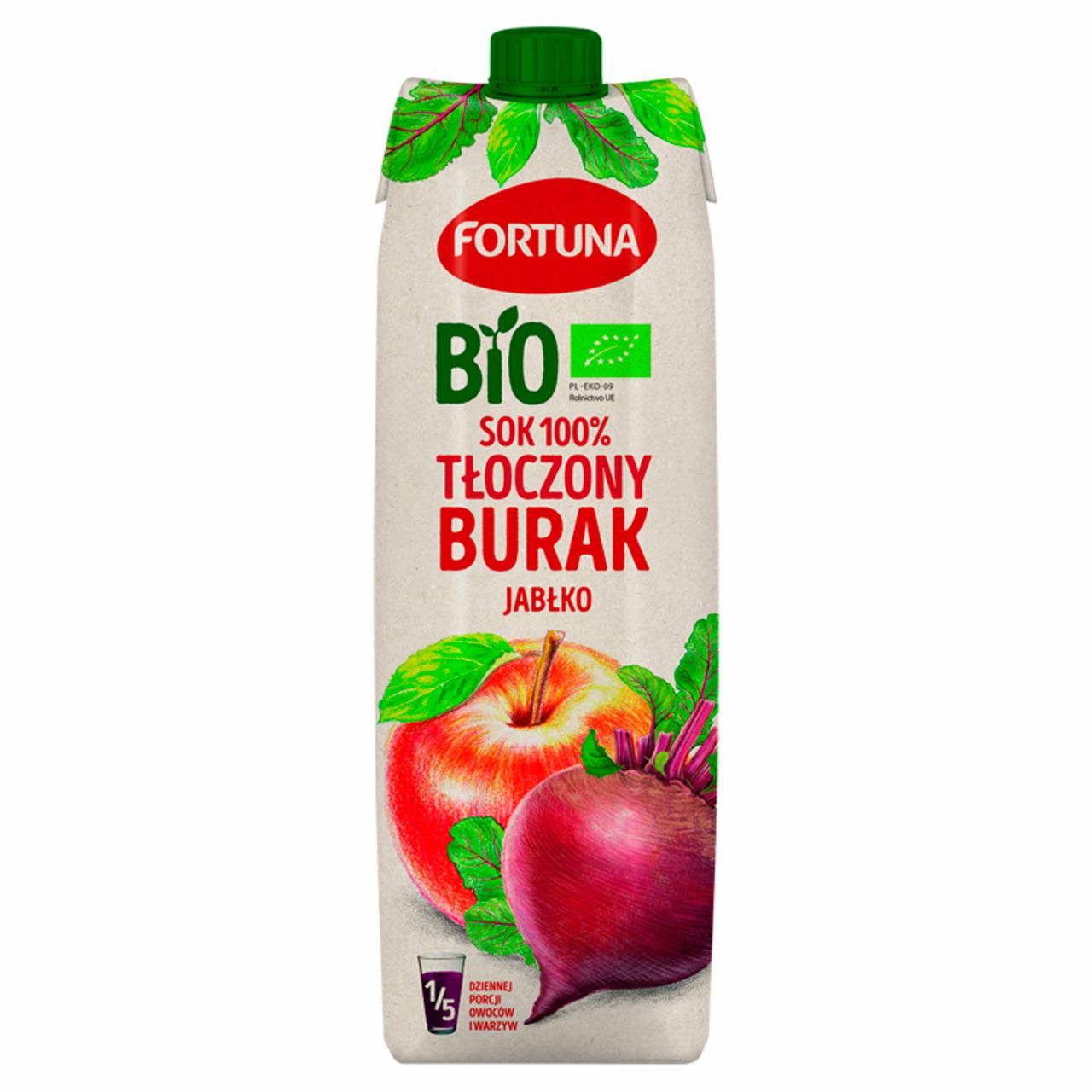 Zdjęcia - Fortuna Bio Sok 100% tłoczony jabłko burak ćwikłowy 1 l