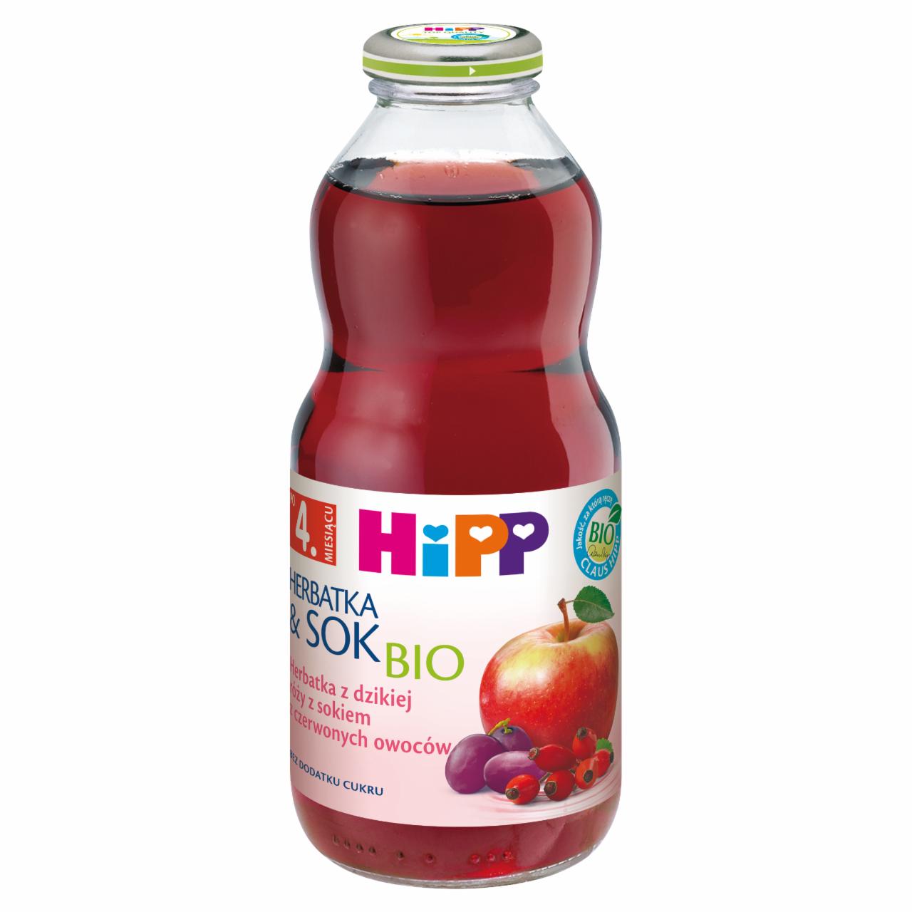 Zdjęcia - BIO Herbatka z dzikiej róży z sokiem z czerwonych owoców po 4. miesiącu 0,5 l HiPP