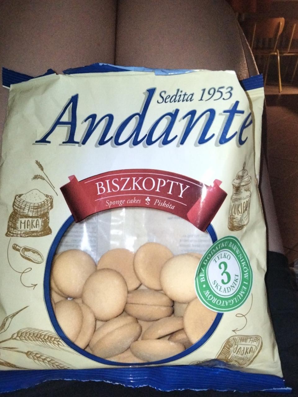 Zdjęcia - Andante Biszkopty 130 g