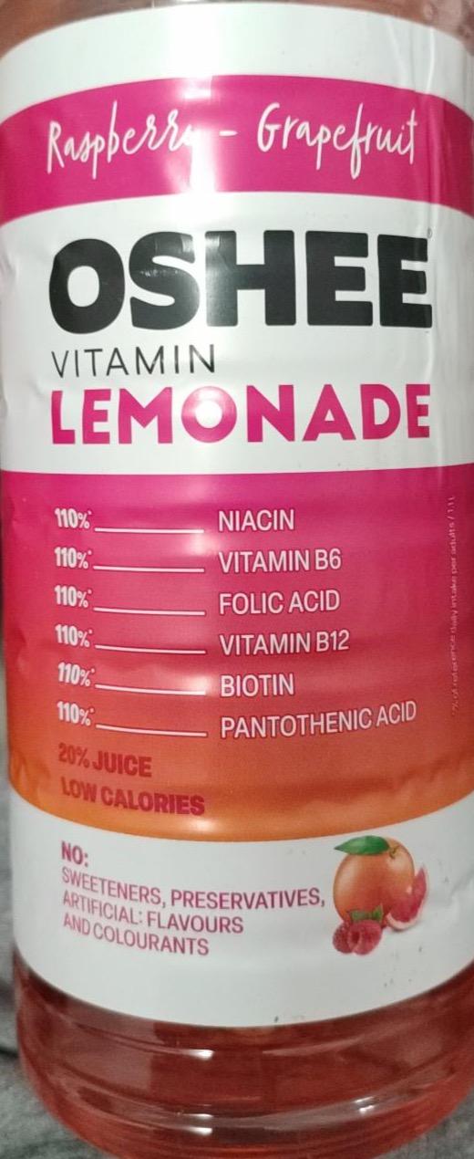 Zdjęcia - Oshee vitamin lemonade Raspberry - Grapefruit