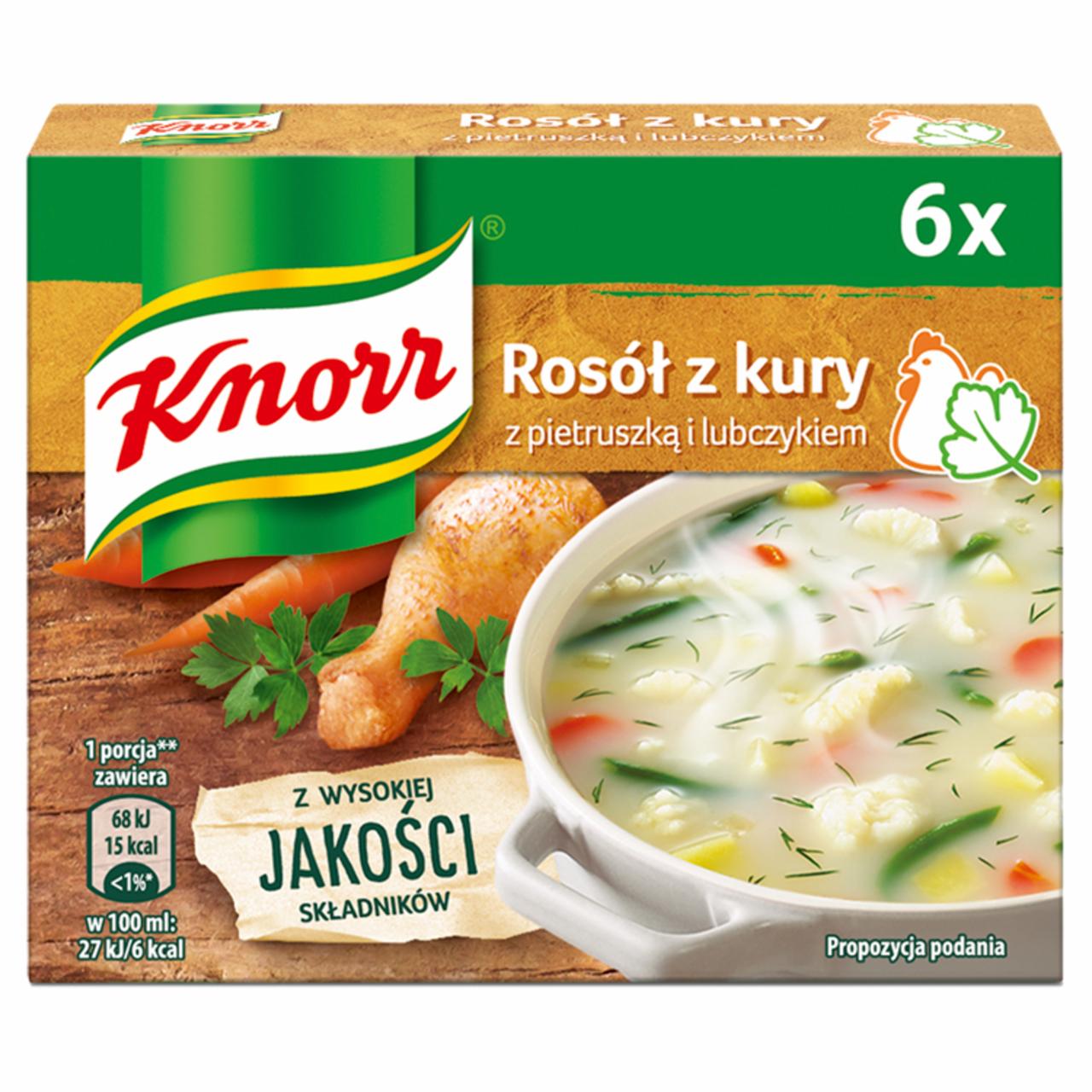 Zdjęcia - Knorr Rosół z kury z pietruszką i lubczykiem 60 g (6 x 10 g)