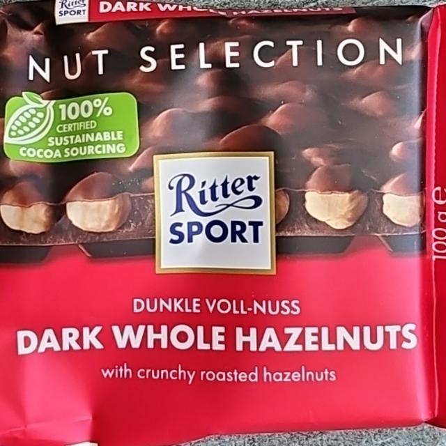 Zdjęcia - Ritter Sport Czekolada deserowa z całymi prażonymi orzechami laskowymi 100 g