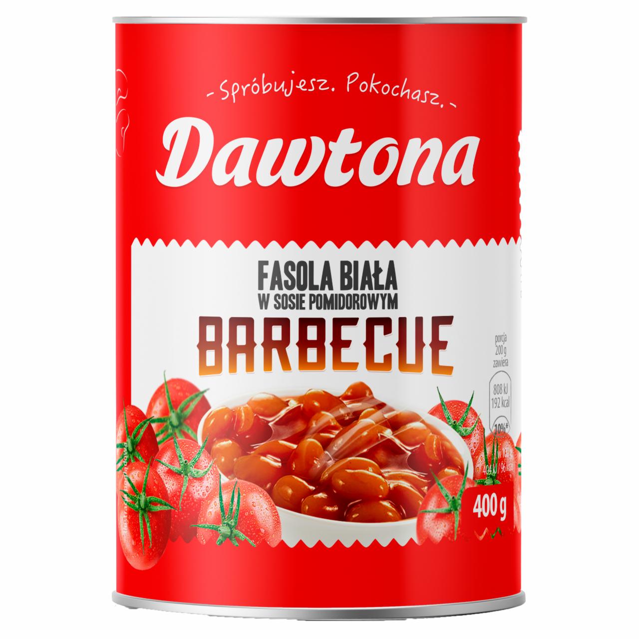 Zdjęcia - Dawtona Fasola biała w sosie pomidorowym barbecue 400 g