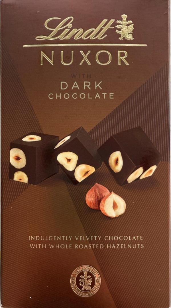 Zdjęcia - Lindt Nuxor Praliny z czekolady ciemnej Gianduja z całymi orzechami laskowymi 165 g