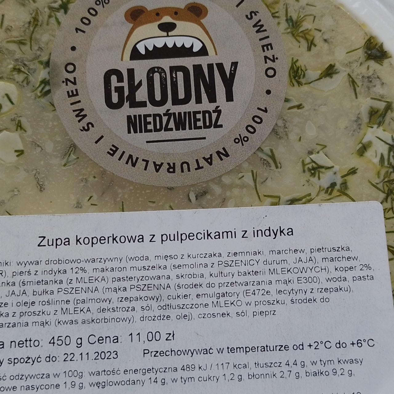 Zdjęcia - Zupa koperkowa z pulpecikami z indyka Głodny Niedźwiedź