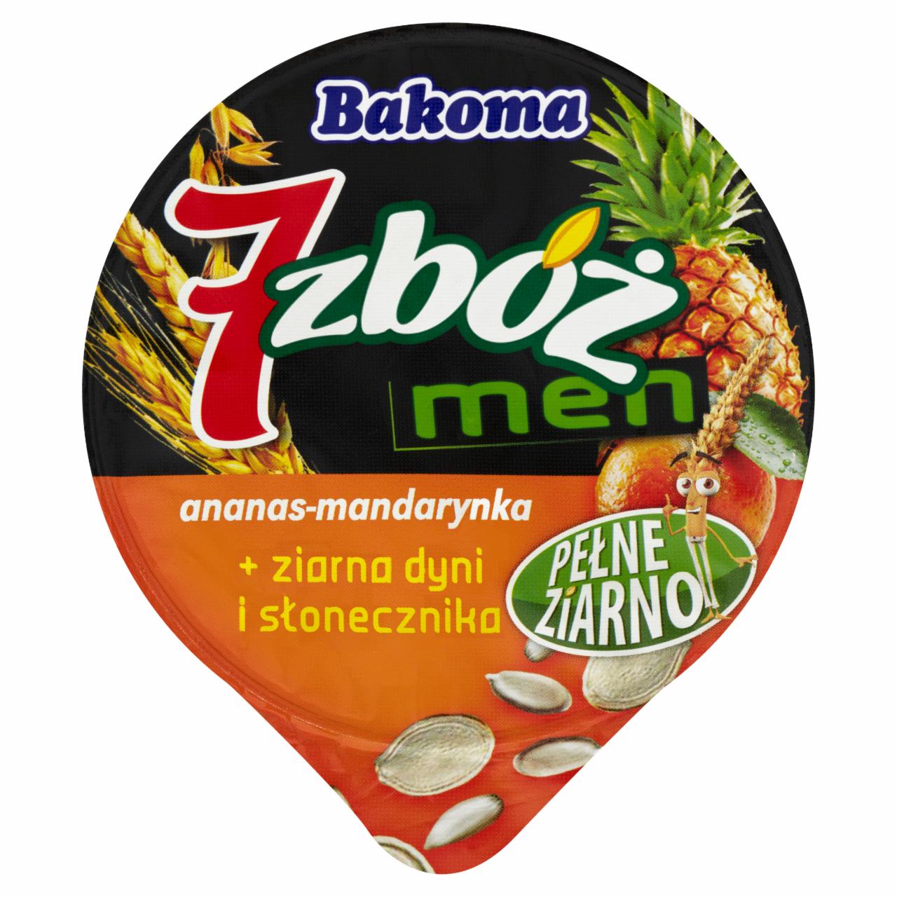 Zdjęcia - Bakoma 7 zbóż men ananas-mandarynka Jogurt 170 g