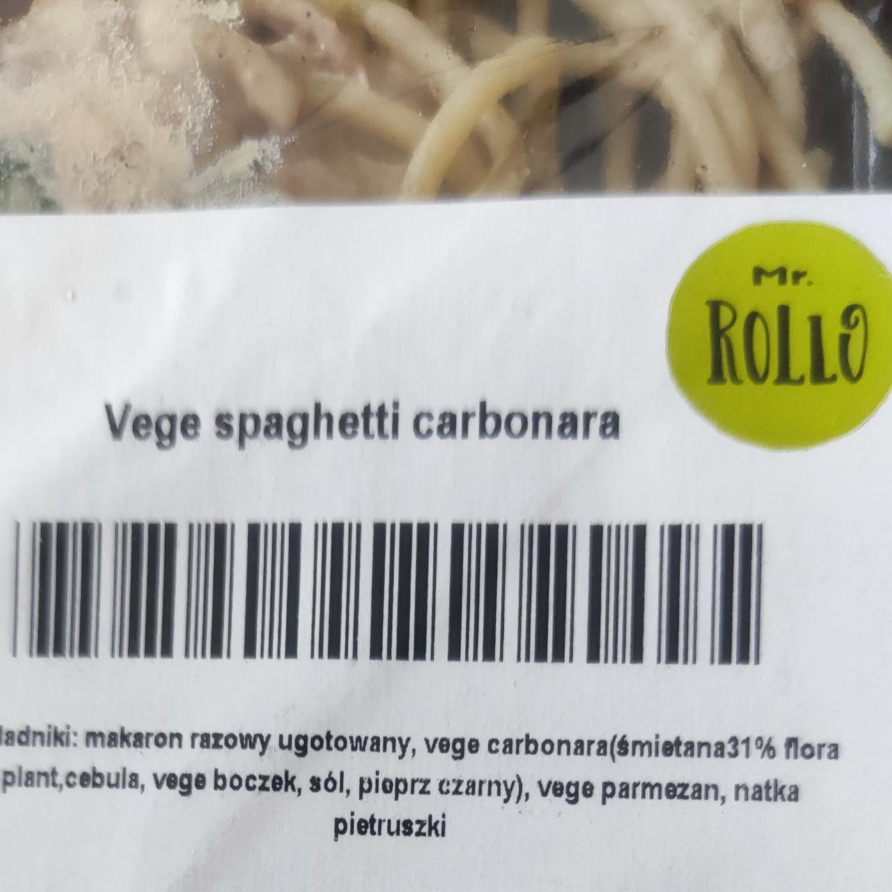 Zdjęcia - Vege spaghetti carbonara Mr. Rollo