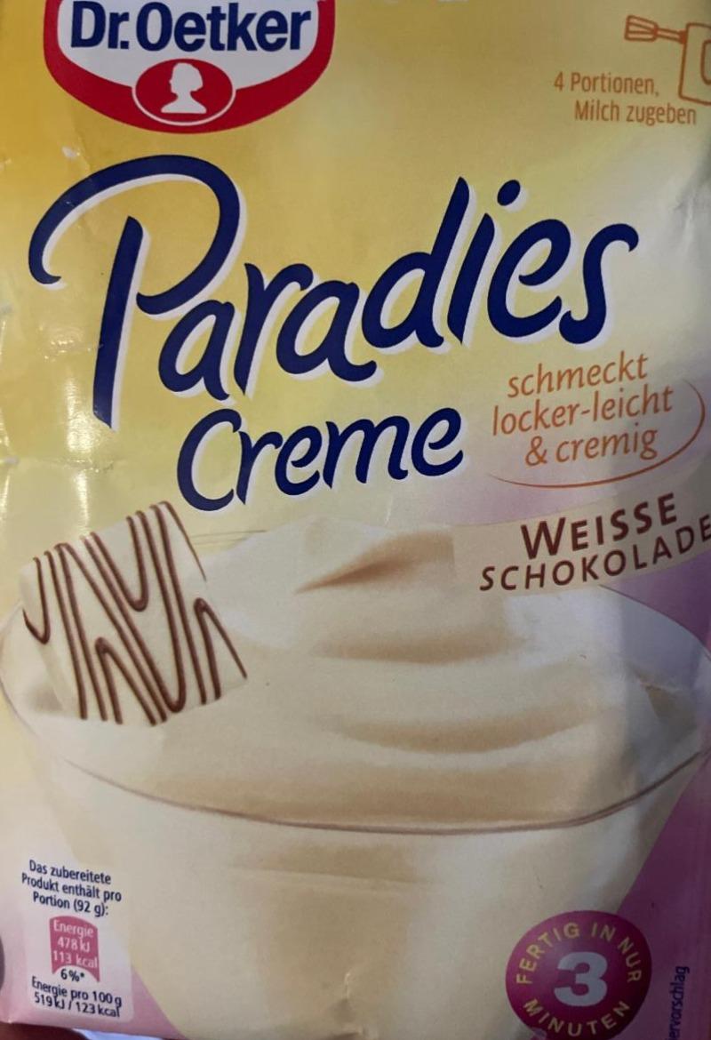 Zdjęcia - Paradies Creme Weisse Schokolade Dr.Oetker