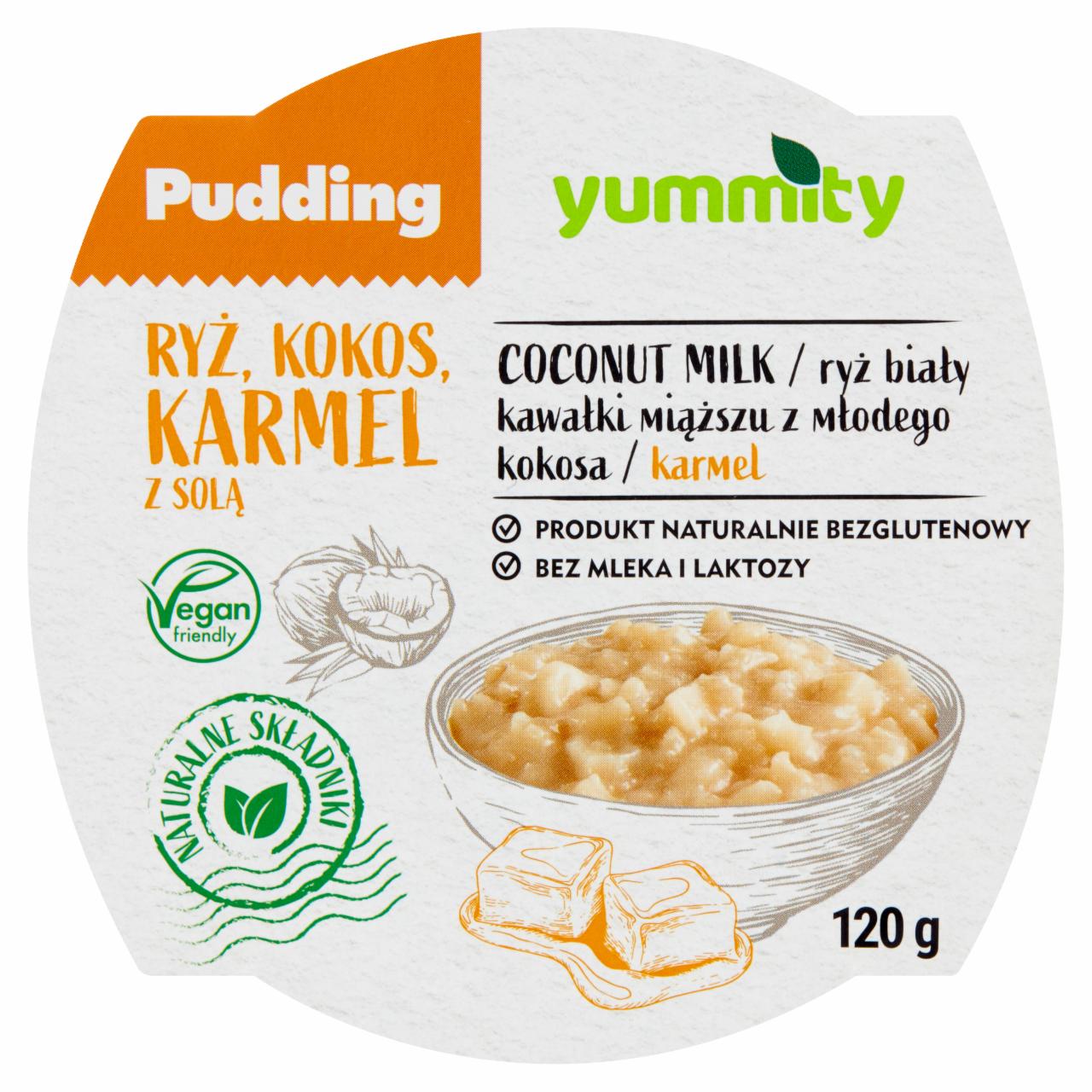 Zdjęcia - Yummity Bezglutenowy pudding ryżowy z kokosem i solonym karmelem 120 g