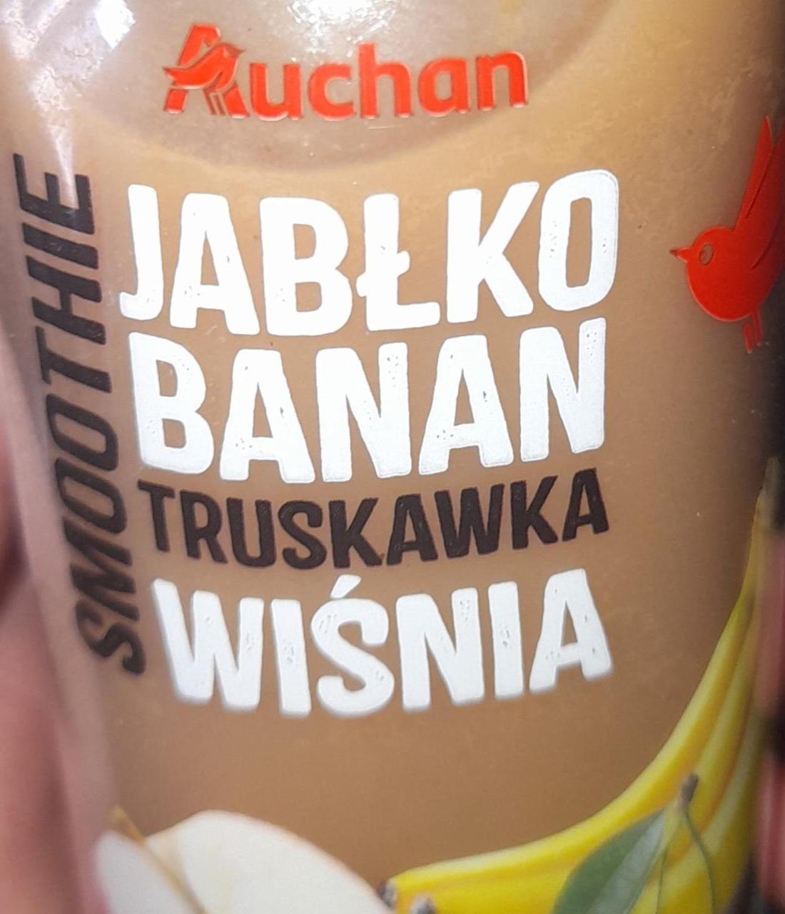 Zdjęcia - Smoothie jabłko banan truskawka wiśnia Auchan