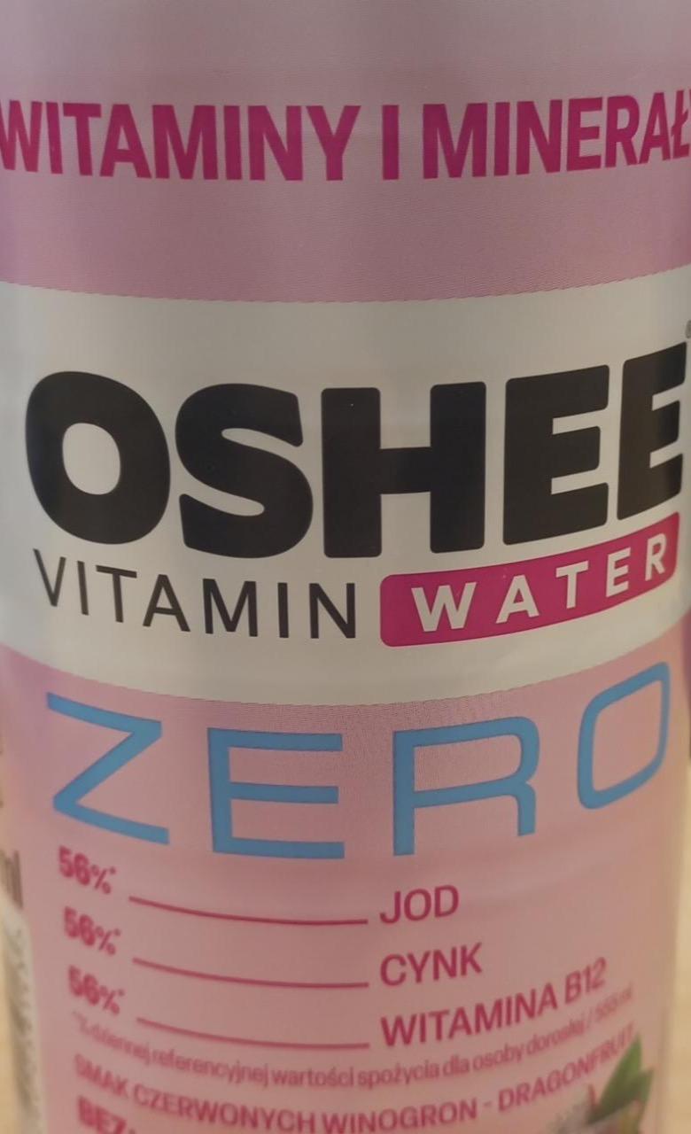 Zdjęcia - Oshee vitamin water zero smak czerwonych owoców dragon fruit