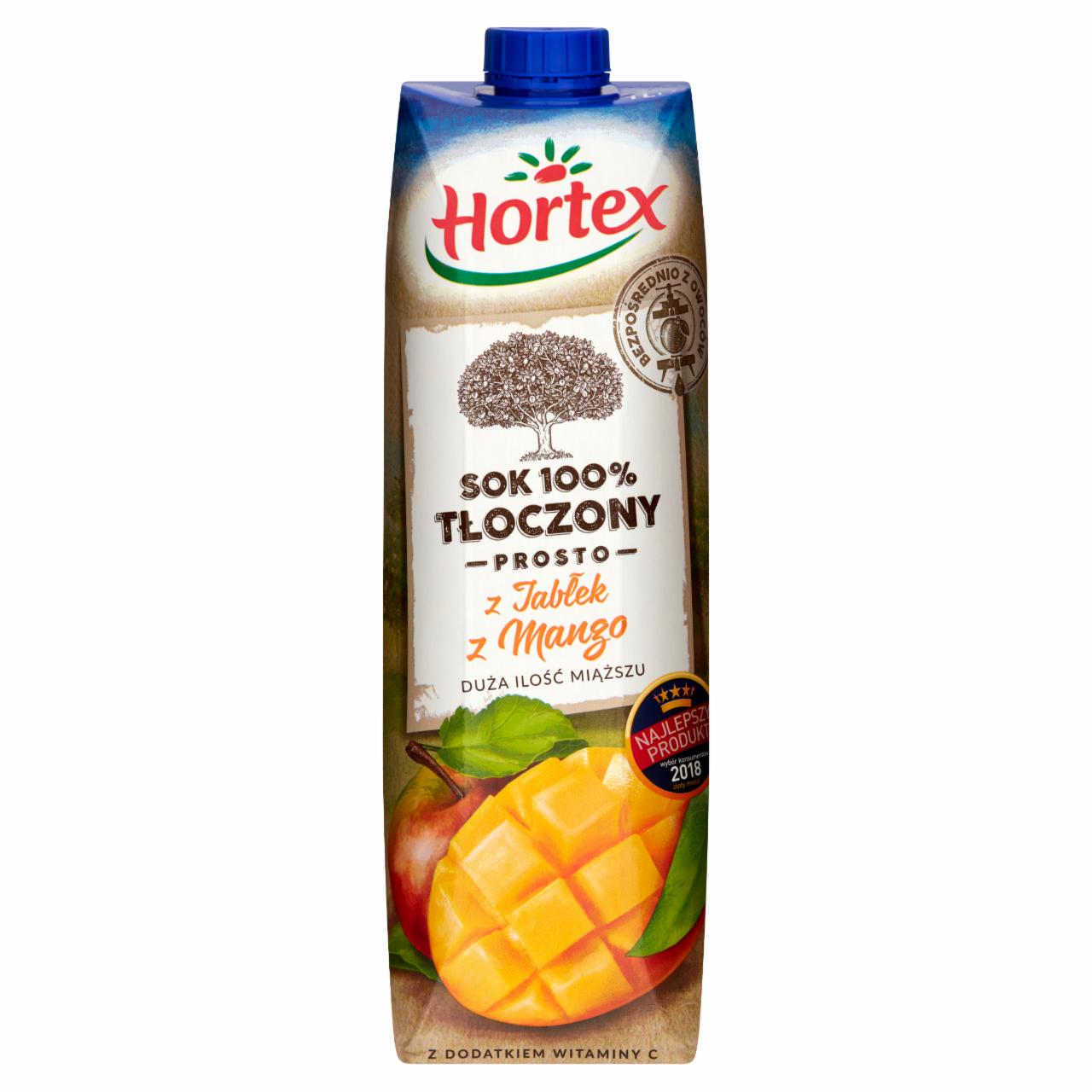 Zdjęcia - Hortex Sok 100% tłoczony prosto z jabłek z mango 1 l