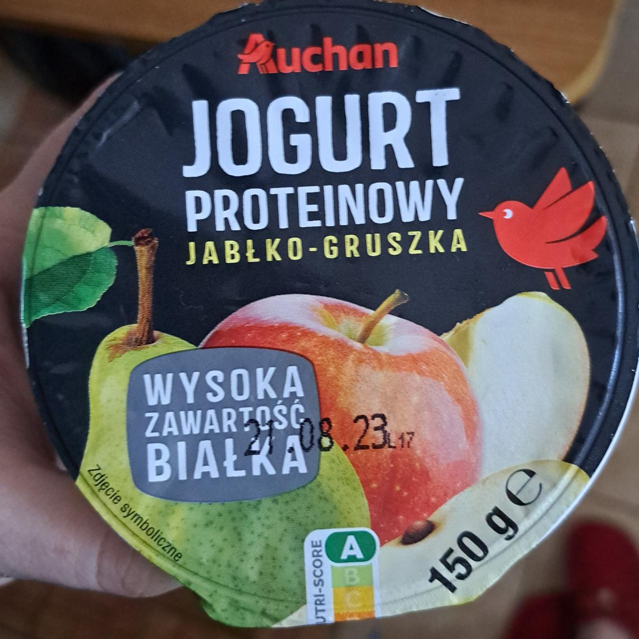 Zdjęcia - Jogurt proteinowy jabłko gruszka Auchan
