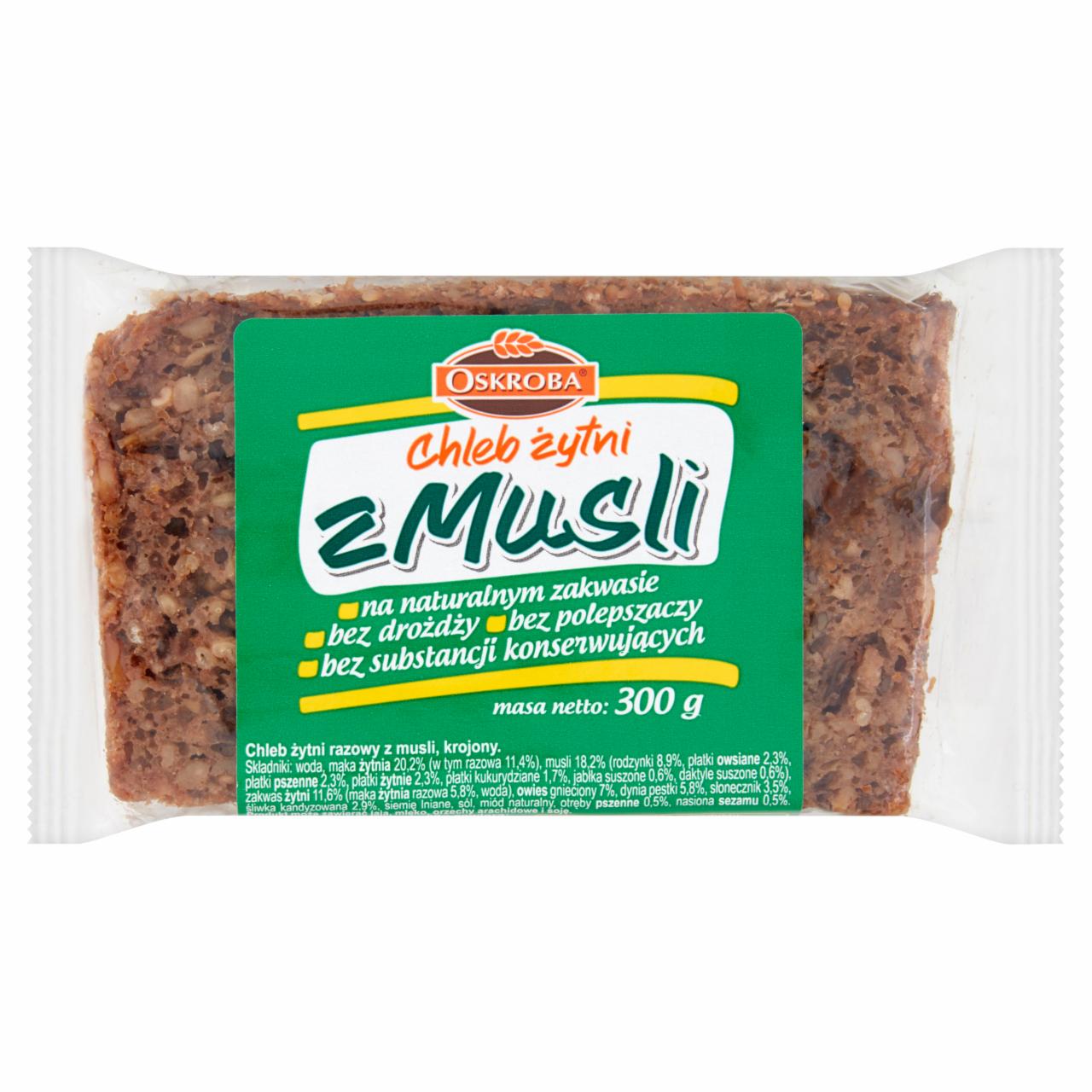 Zdjęcia - Oskroba Chleb żytni z musli 300 g