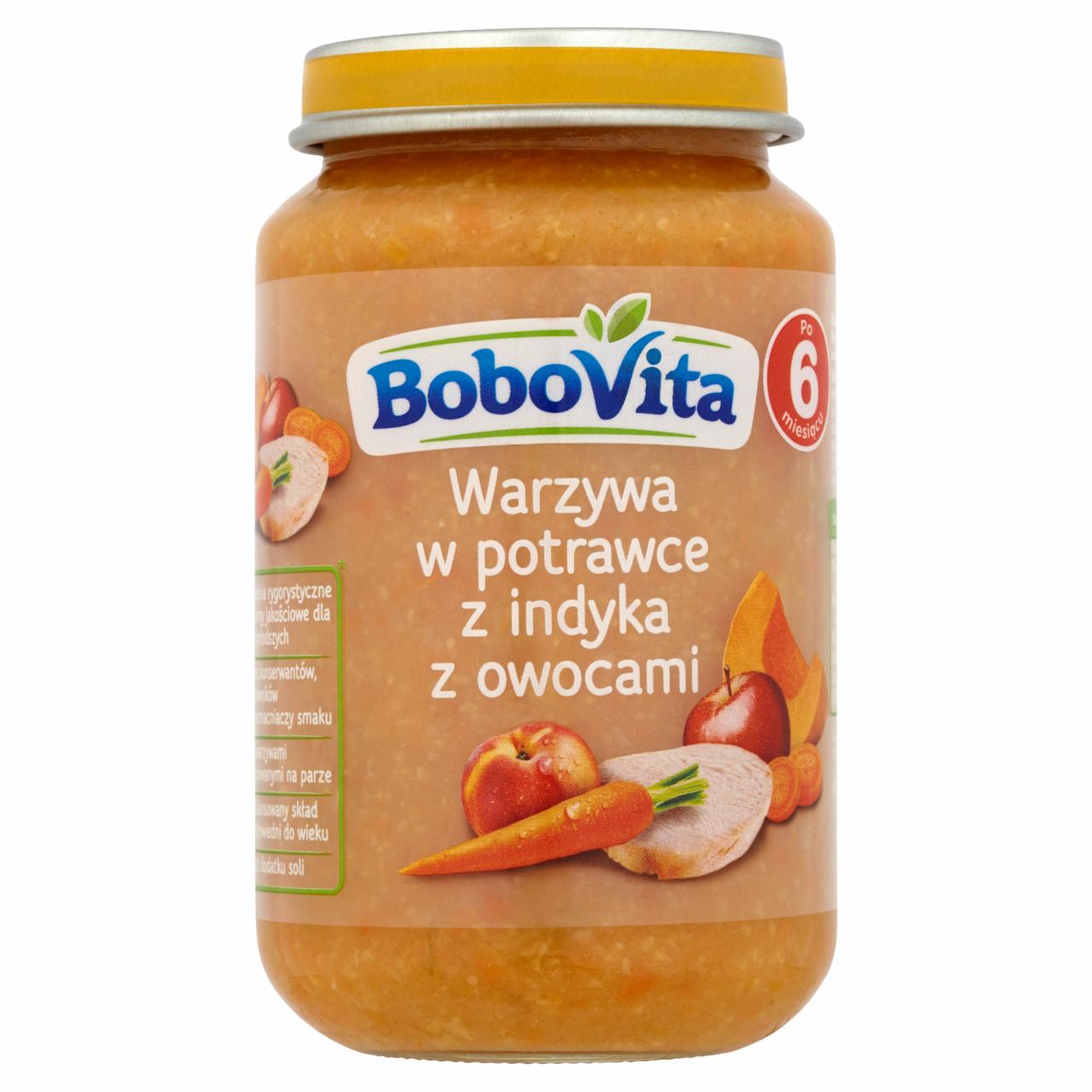 Zdjęcia - BoboVita Warzywa w potrawce z indyka z owocami po 6 miesiącu 190 g