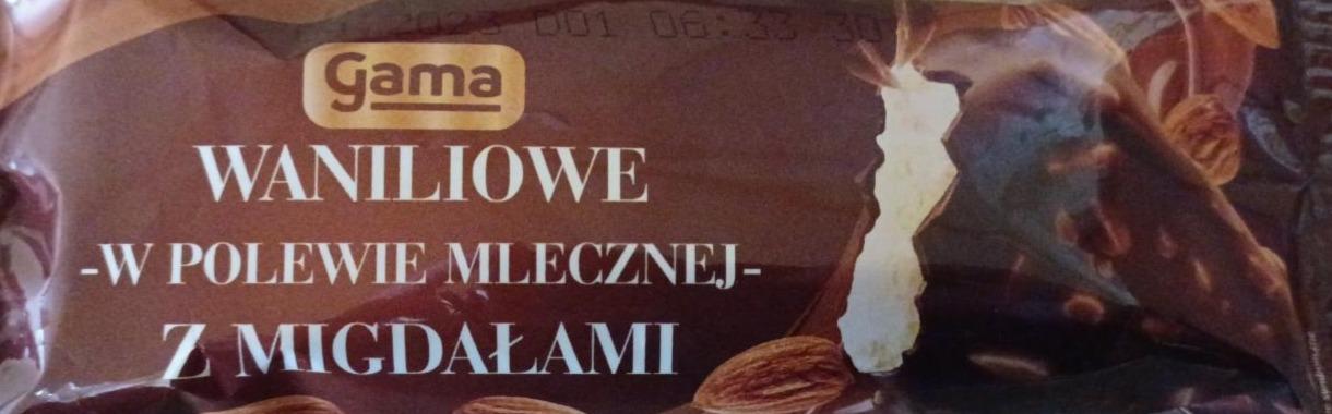 Zdjęcia - Lody waniliowe w polewie mlecznej z migdałami gama