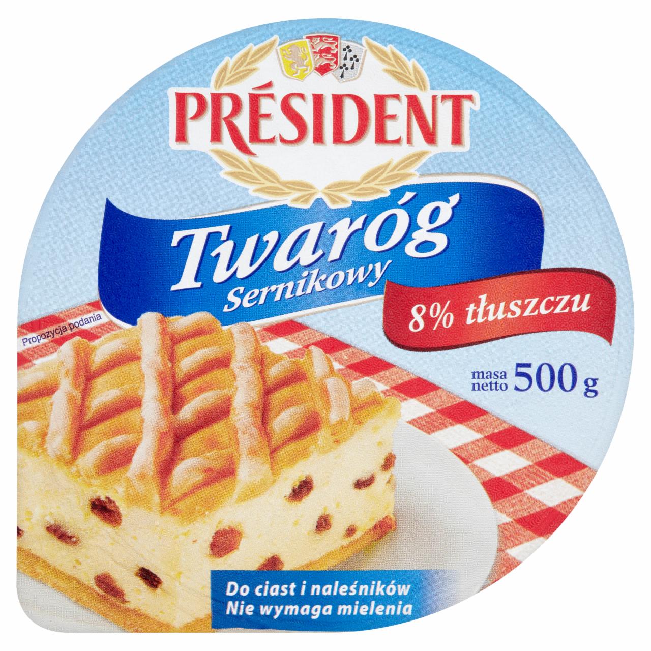 Zdjęcia - Président Twaróg sernikowy 8% tłuszczu 500 g