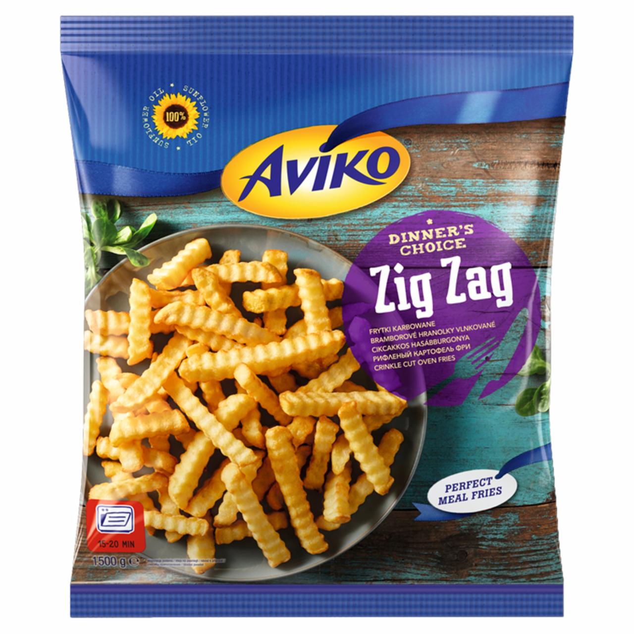 Zdjęcia - Aviko Zig Zag Frytki karbowane 1500 g