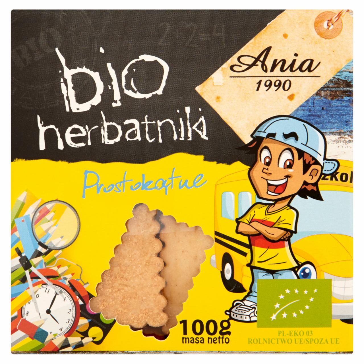 Zdjęcia - Ania Bio herbatniki prostokątne 100 g