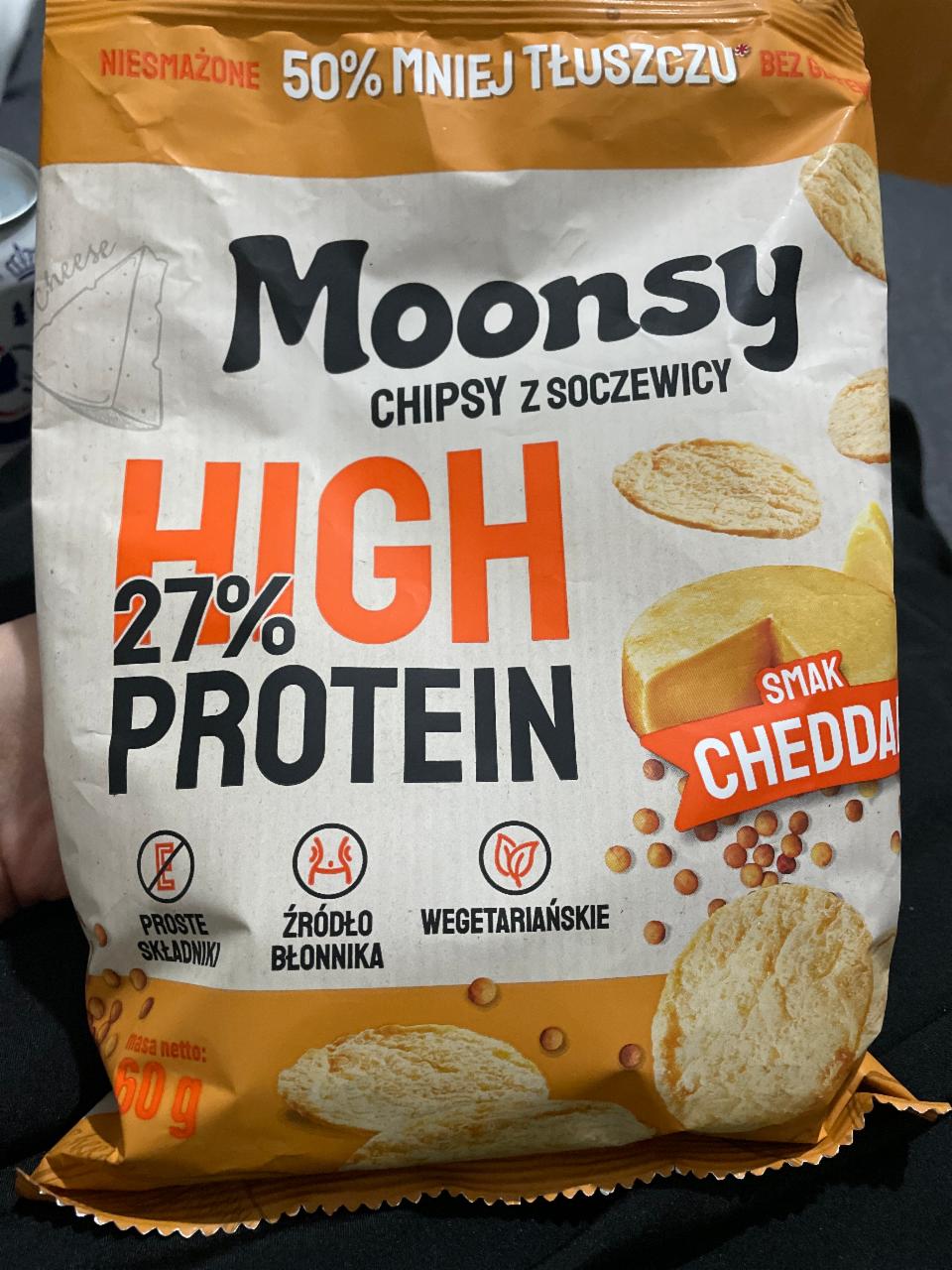 Zdjęcia - Moonsy Chipsy z soczewicy smak cheddar 60 g