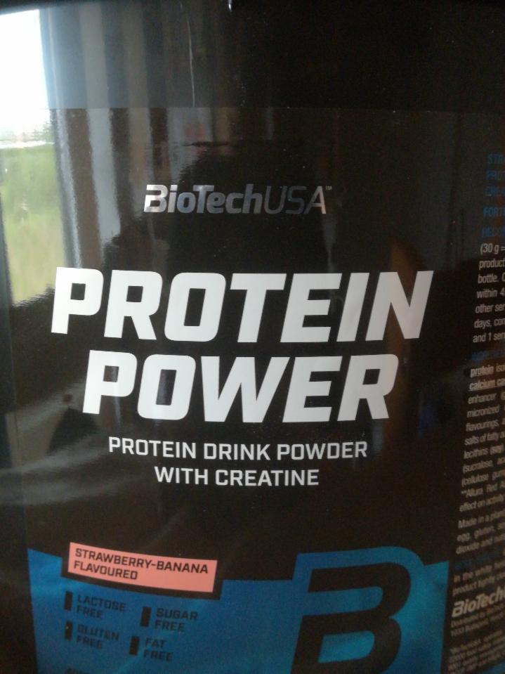 Zdjęcia - Protein Power strawberry banana BioTechUSA