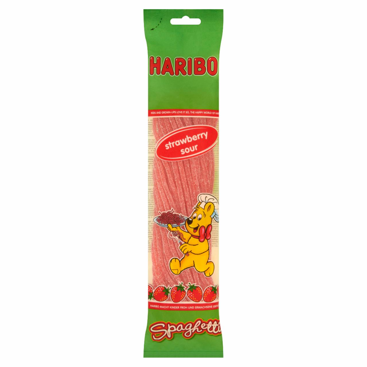 Zdjęcia - Haribo Spaghetti Kwaśne żelki o smaku truskawkowym 200 g