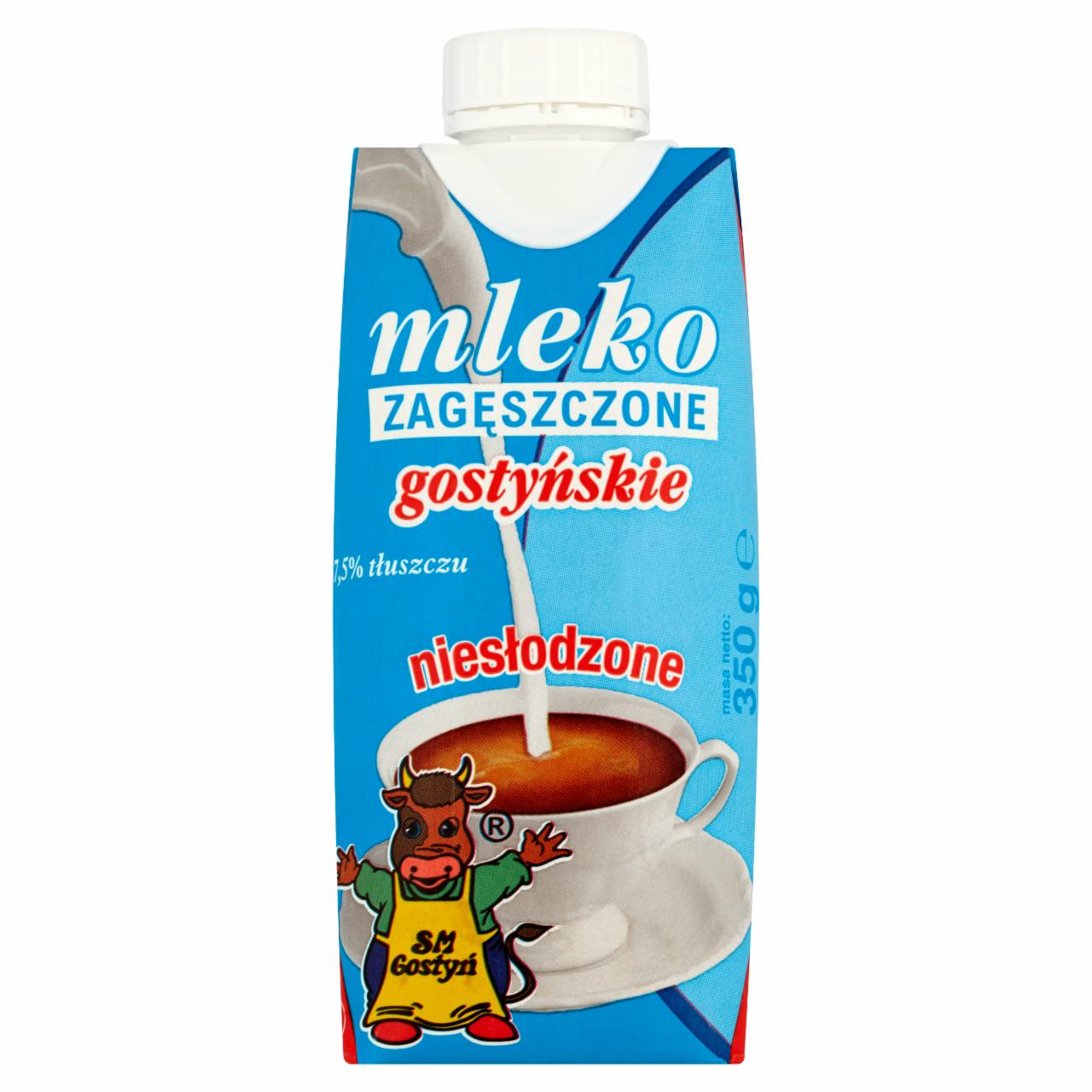 Zdjęcia - SM Gostyń Mleko gostyńskie zagęszczone niesłodzone 7,5% 350 g