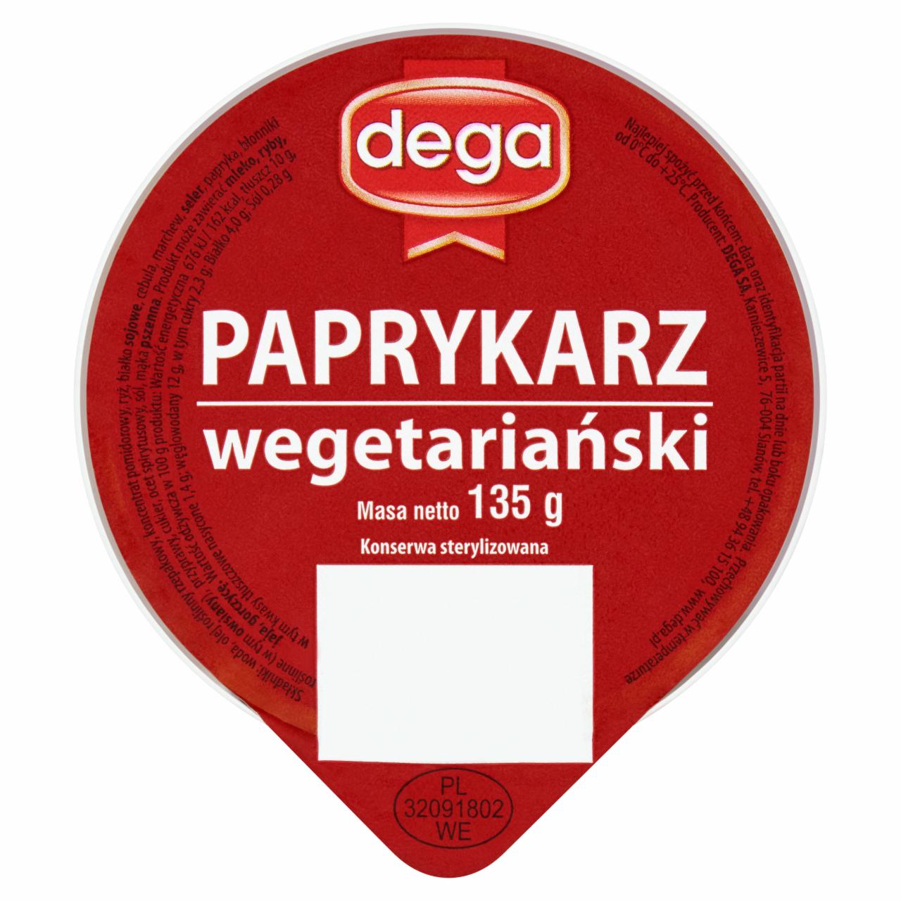 Zdjęcia - Dega Paprykarz wegetariański 135 g