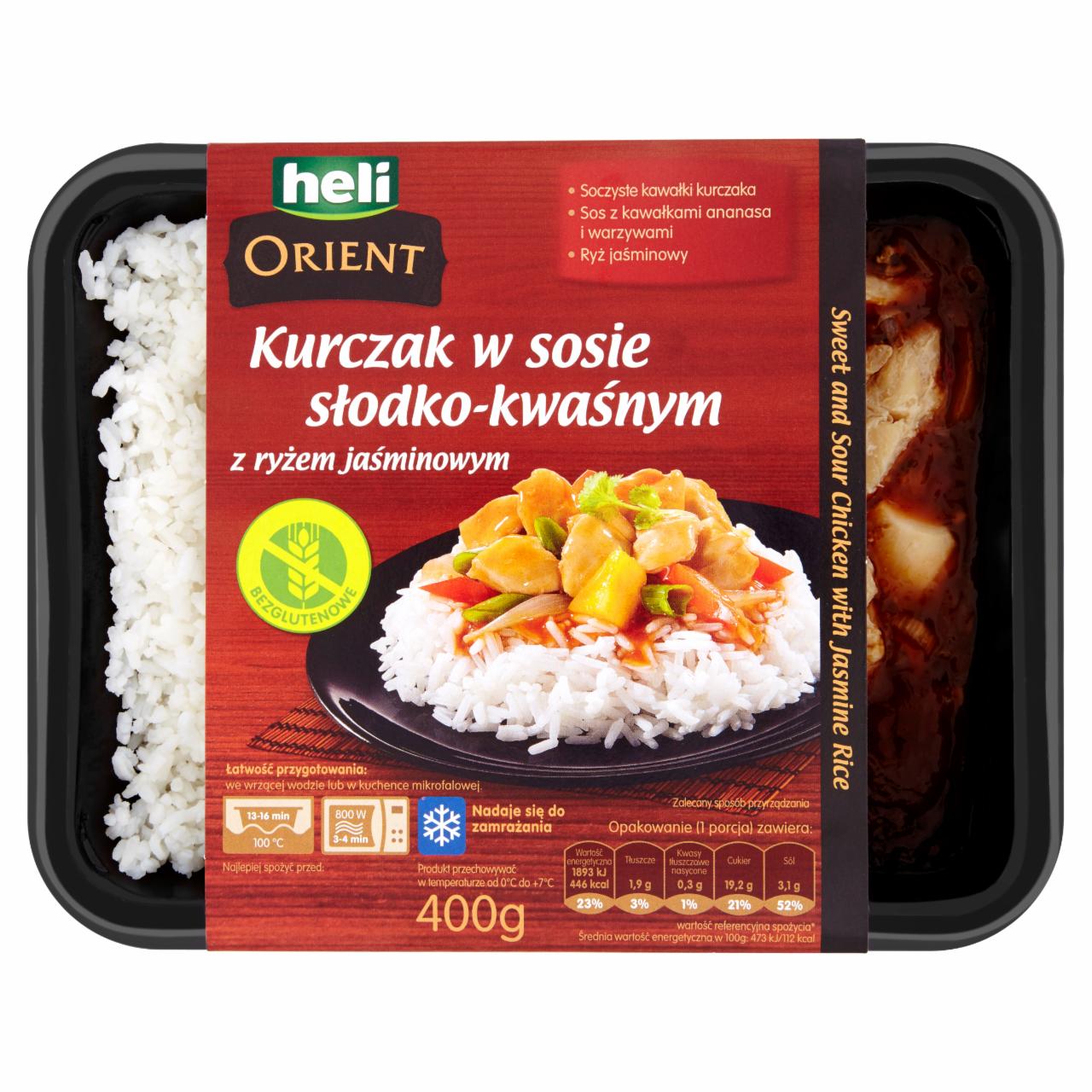 Zdjęcia - Heli Orient Kurczak w sosie słodko-kwaśnym z ryżem jaśminowym 400 g