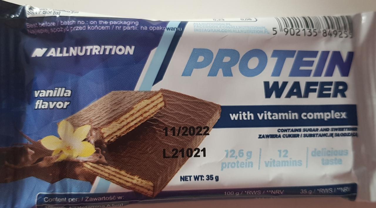Zdjęcia - Protein Wafer with Vitamin Complex Vanilla flavor Allnutrition