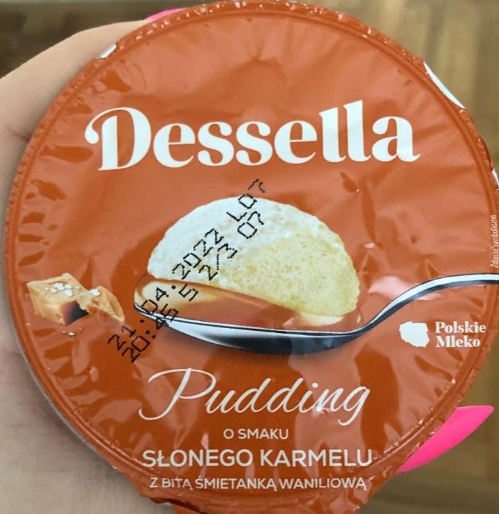 Zdjęcia - Pudding o smaku słonego karmelu z bitą śmietanką Dessella