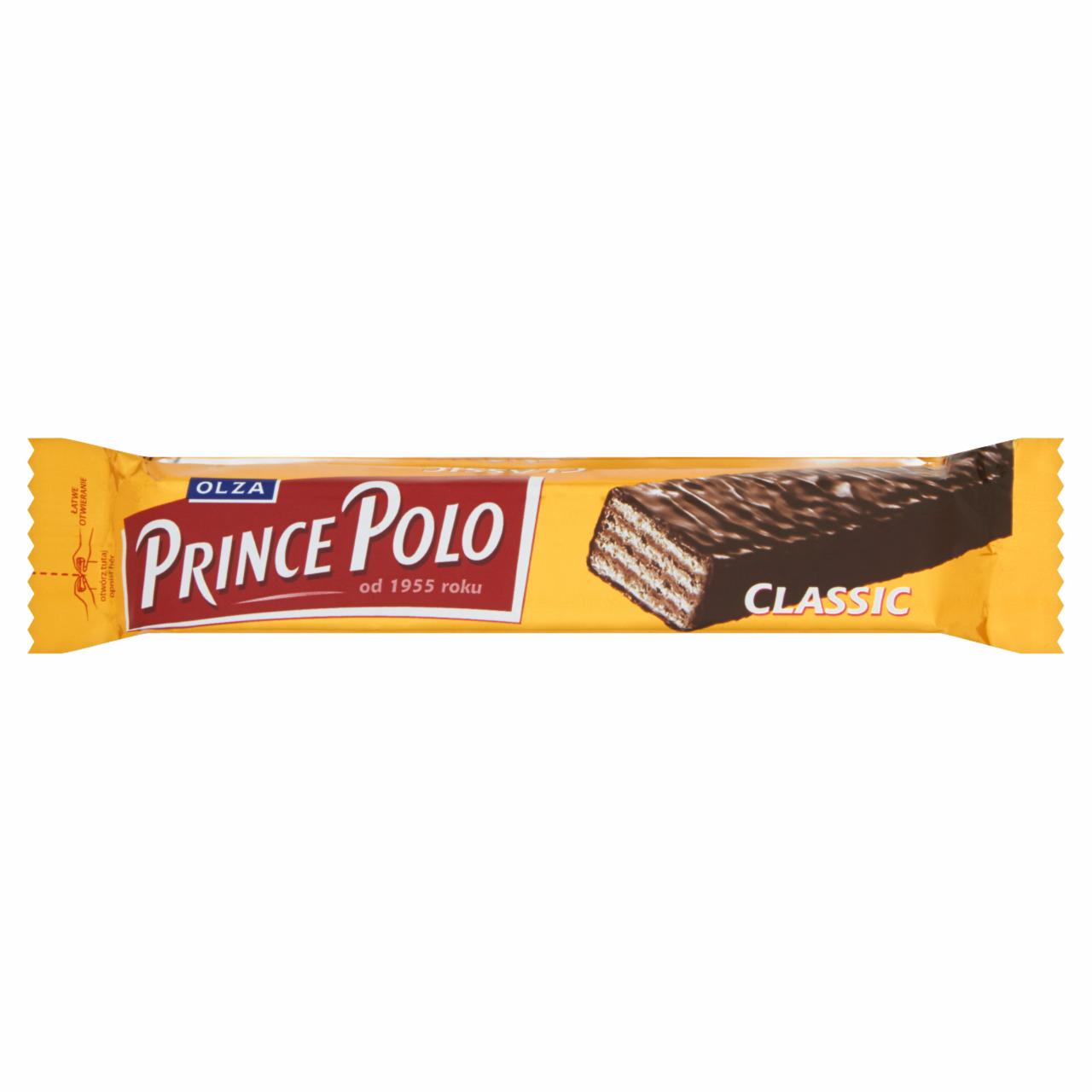 Zdjęcia - Prince Polo Classic Kruchy wafelek z kremem kakaowym oblany czekoladą 17,5 g Olza